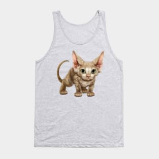 Cat-a-clysm Devon rex kitten Tank Top